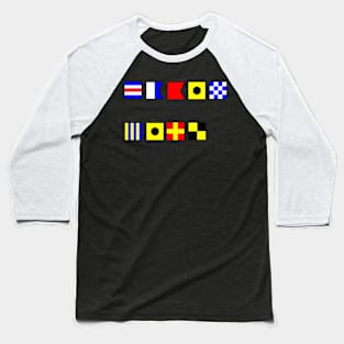 CABIN GIRL SPELT OUT WITH NAUTICAL FLAGS Baseball T-Shirt